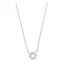 Victoria Silver Colored White Stone Sun Necklace