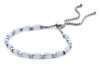 Victoria silver color blue beaded bracelet