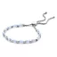 Victoria Silver-Colored Blue Beaded Bracelet