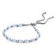 Victoria silver color blue beaded bracelet