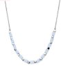 Victoria Silver coloured blue bead necklace