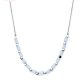 Victoria Silver coloured blue bead necklace