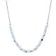 Victoria Silver coloured blue bead necklace