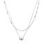 Victoria Silver-colored stone necklace set