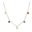 Victoria Gold-colored multicolored stone necklace