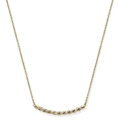 Victoria Gold colour white stone necklace