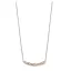 Victoria Rose gold colored necklace with white stones