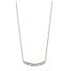 Victoria Rose Gold colour white stone necklace