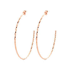 Victoria rose gold colour hoop earrings