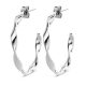 Victoria Silver color hoop earrings