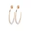 Victoria Rose gold colored earrings with white pattern