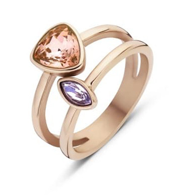 Victoria Rose Gold colour Colour stone ring