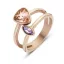 Victoria Rose gold colored gemstone ring