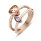 Victoria Rose Gold colour Colour stone ring