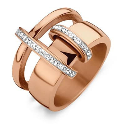 Victoria Rose Gold colour white stone ring