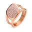 Victoria Rose gold color pink gemstone ring