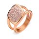 Victoria Rose Gold pink stone ring