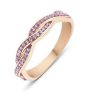 Victoria rose gold pink stone ring