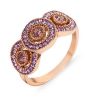 Victoria Rose Gold pink stone ring