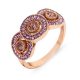 Victoria Rose Gold pink stone ring