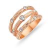 Victoria rose gold colour white stone ring