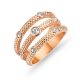 Victoria rose gold colour white stone ring