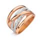 Victoria Rose Gold colour white stone ring