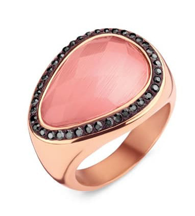 Victoria Rose Gold pink stone ring