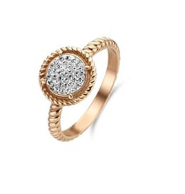 Victoria Rose Gold colour white stone ring