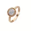 Victoria Rose gold-colored ring with white stones