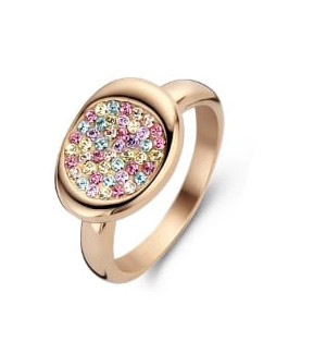 Victoria Rose Gold colour Colour stone ring