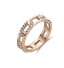 Victoria rose gold colour white stone ring