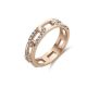 Victoria rose gold colour white stone ring