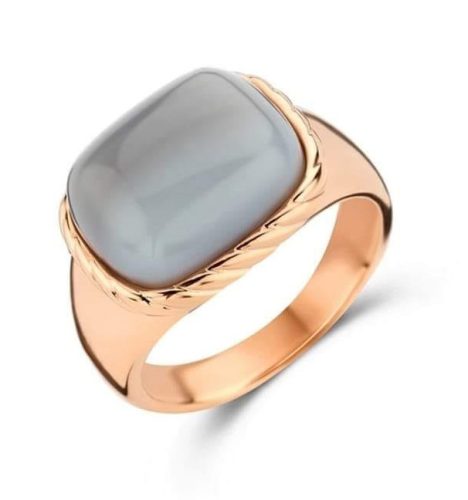 Victoria rose gold stone ring