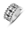 Victoria Silver black stone ring