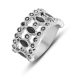 Victoria Silver black stone ring