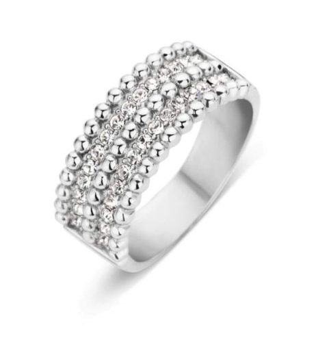 Victoria Silver white stone ring