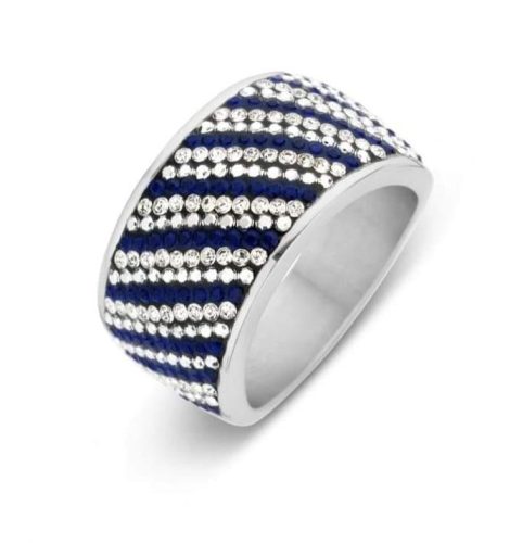 Victoria silver blue white stone ring