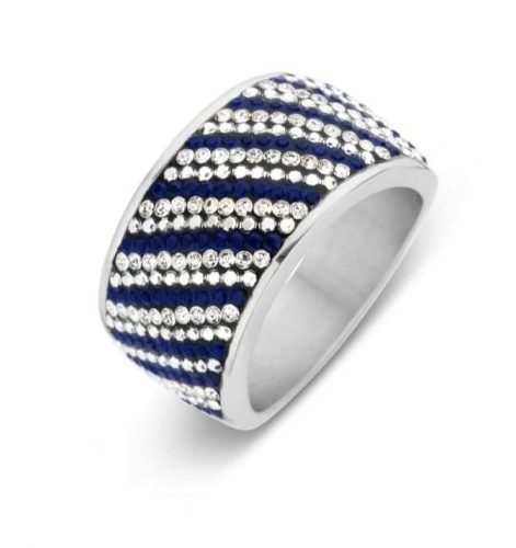 Victoria silver blue white stone ring