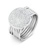 Victoria Silver white stone ring