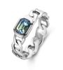 Victoria Silver coloured stone ring