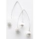Victoria Silver coloured white pearl stones earrings