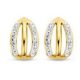 Victoria Gold colour white stone earrings