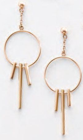 Victoria Rose Gold colour earrings