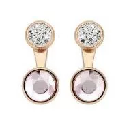 Victoria Rose gold colored earrings with colorful stones