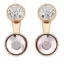 Victoria Rose gold colored earrings with colorful stones
