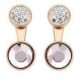 Victoria Rose Gold colour Colour stones earrings