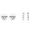 Victoria Silver Color White Pattern Earrings Set