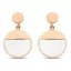 Victoria Rose gold colored earrings with white pattern