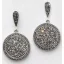 Victoria Silver-colored black stone earrings